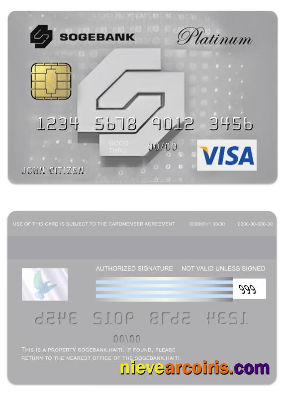 Haiti SogeBank visa platinum card